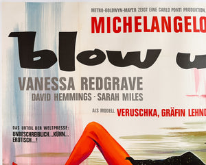 Blow Up 1967 German A0 Film Movie  Poster, Braun - detail