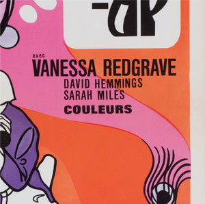 Blow up 1966 Belgian Film Movie Poster Delheux - detail