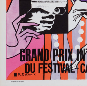 Blow up 1966 Belgian Film Movie Poster Delheux - detail