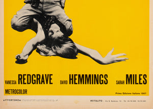 Blow-up 1967 Italian Locandina Yellow Style Film Movie Poster - detail