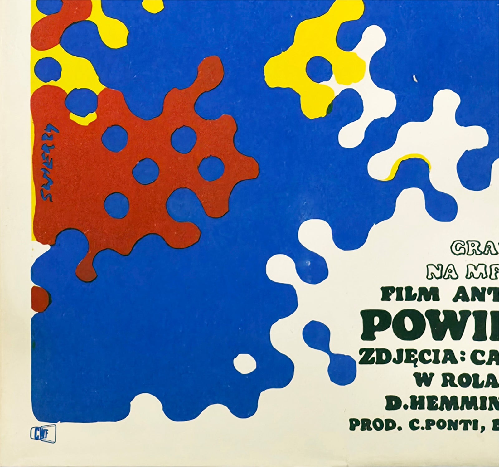 Blow up 1968 Polish A1 Film Poster Waldemar Swierzy - detail