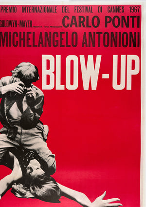 Blow-up 1970s Italian 2 Foglio Film Movie  Poster - detail
