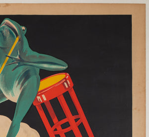 Brasserie Lengrand Frog 1926 French Alcohol Advertising Poster, Paul Nefri - detail