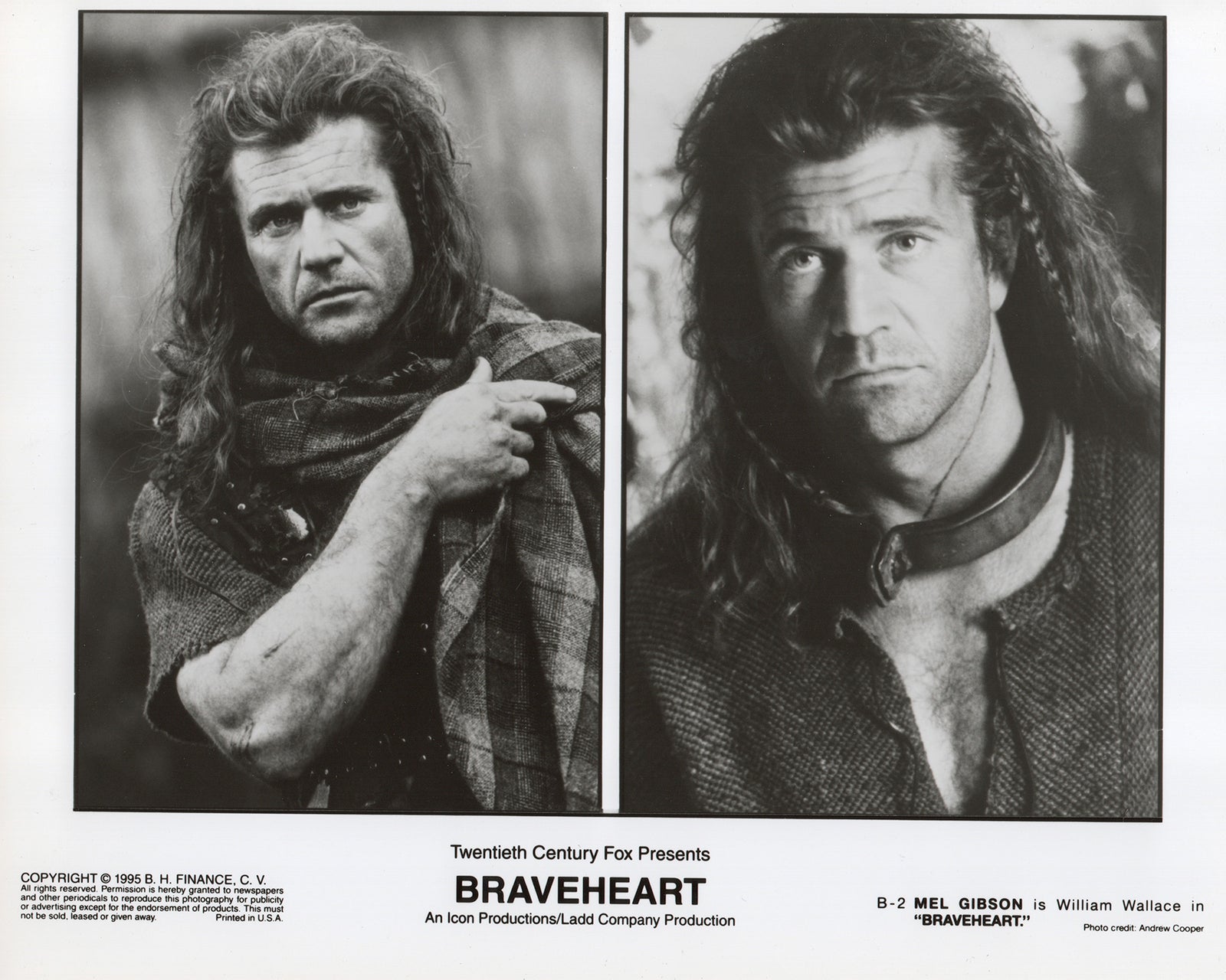 Braveheart (1995) Film Movie Press Publicity Still Framed