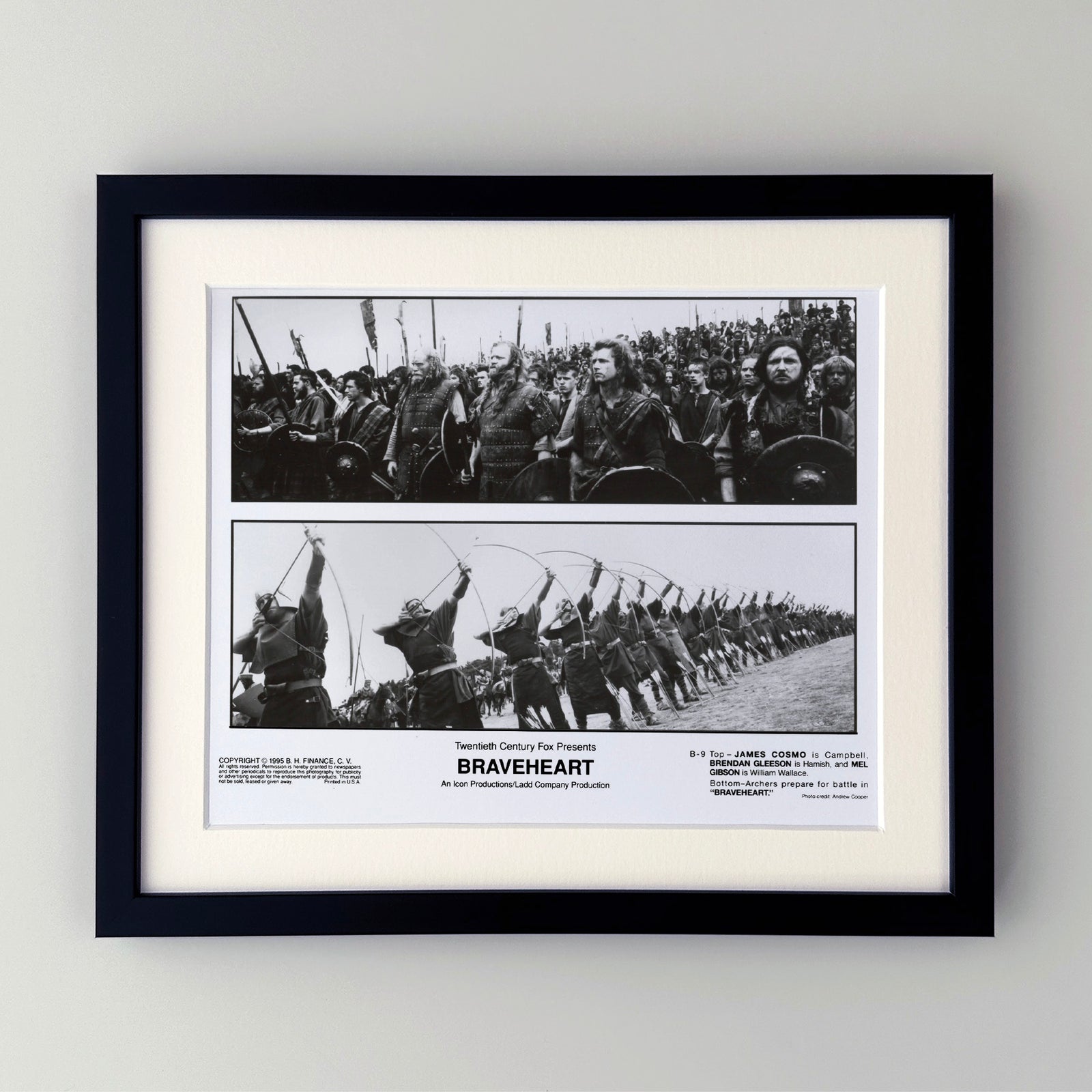 Braveheart 1995 Publicity Film Movie Press Still Framed