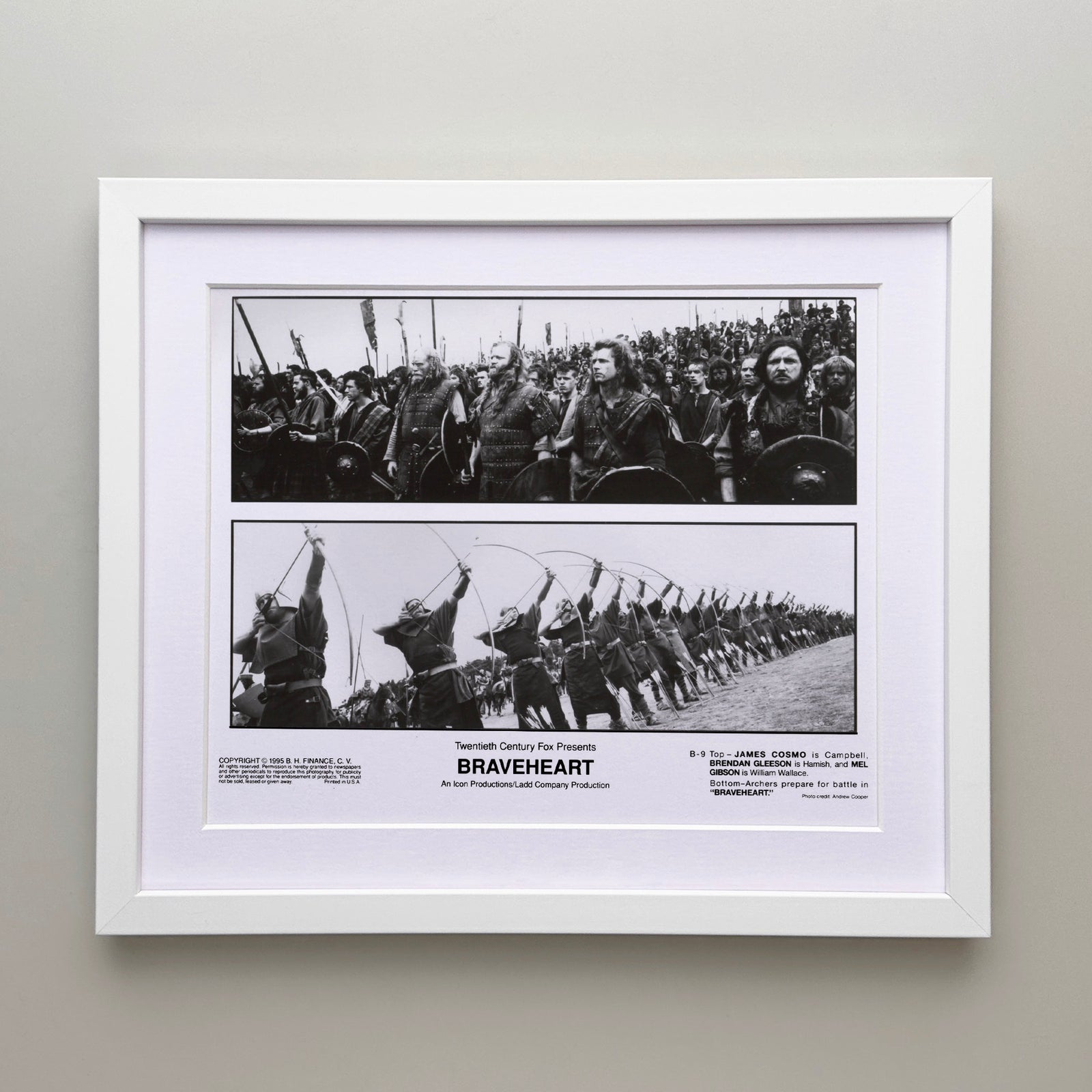 Braveheart 1995 Publicity Film Movie Press Still Framed