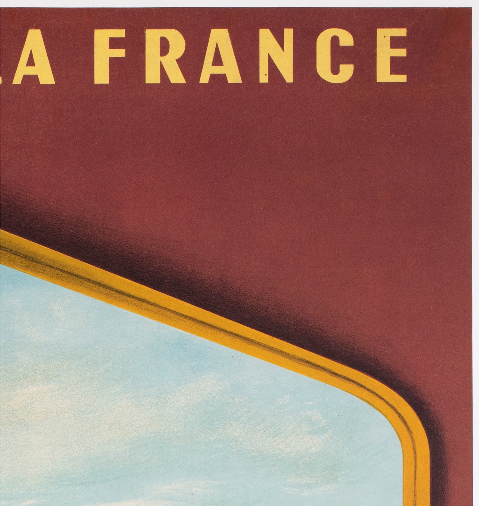 Bretagne 1953 SNCF French Railway Travel Advertising Poster Jean Garcia - detail
