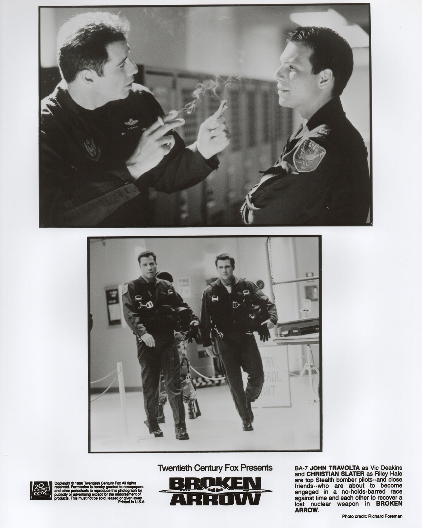 Broken Arrow 1996 Film Movie Press Publicity Still Framed