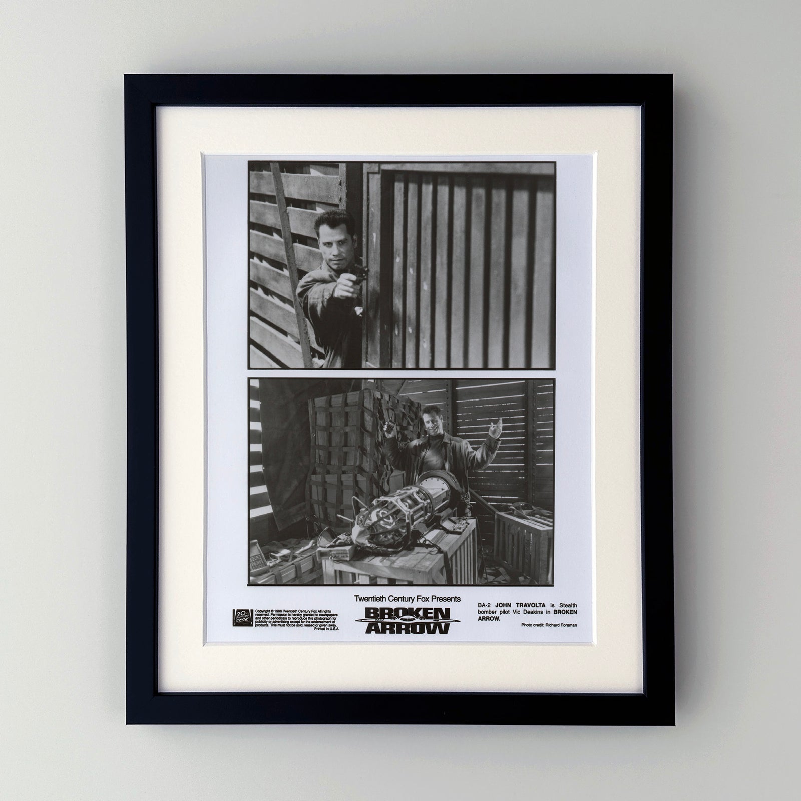 Broken Arrow 1996 Film Movie Press Publicity Still Framed