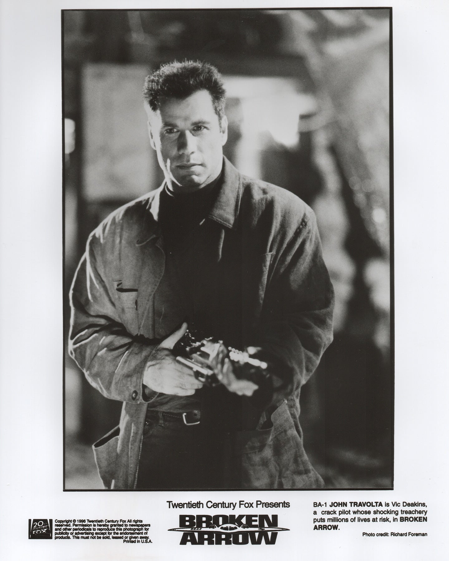 Broken Arrow 1996 Film Movie Press Publicity Still Framed