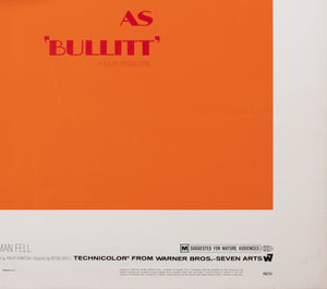 Bullitt 1968 US 30x40 Film Movie Poster