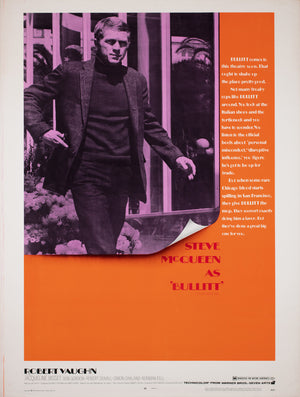 Bullitt 1968 US 30x40 Film Movie Poster