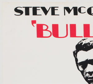 Bullitt 1969 Danish 1 Sheet Film Movie Movie Poster, Steve McQueen - detail