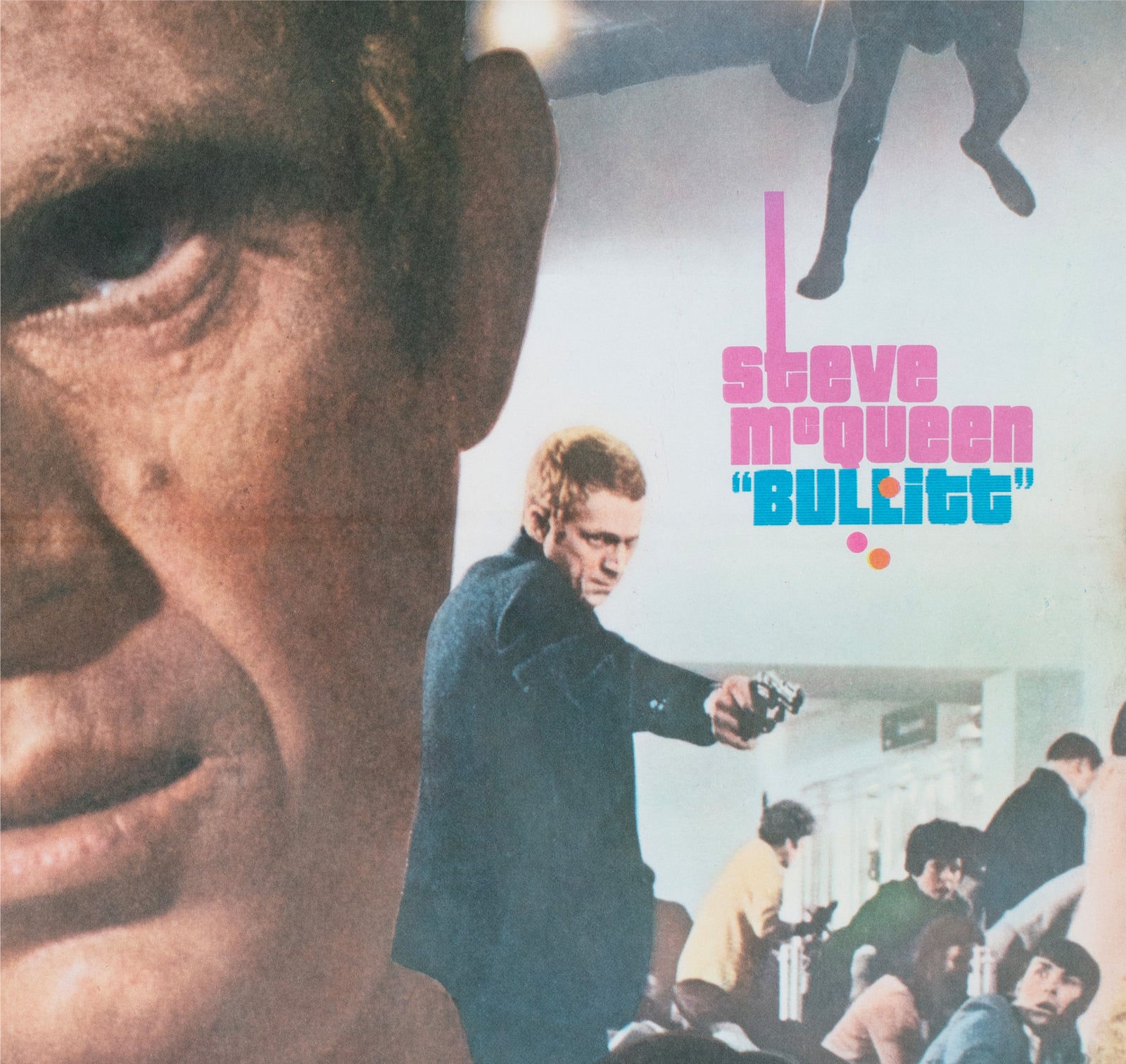 Bullitt 1969 Japanese B2 Oscars Film Poster - detail