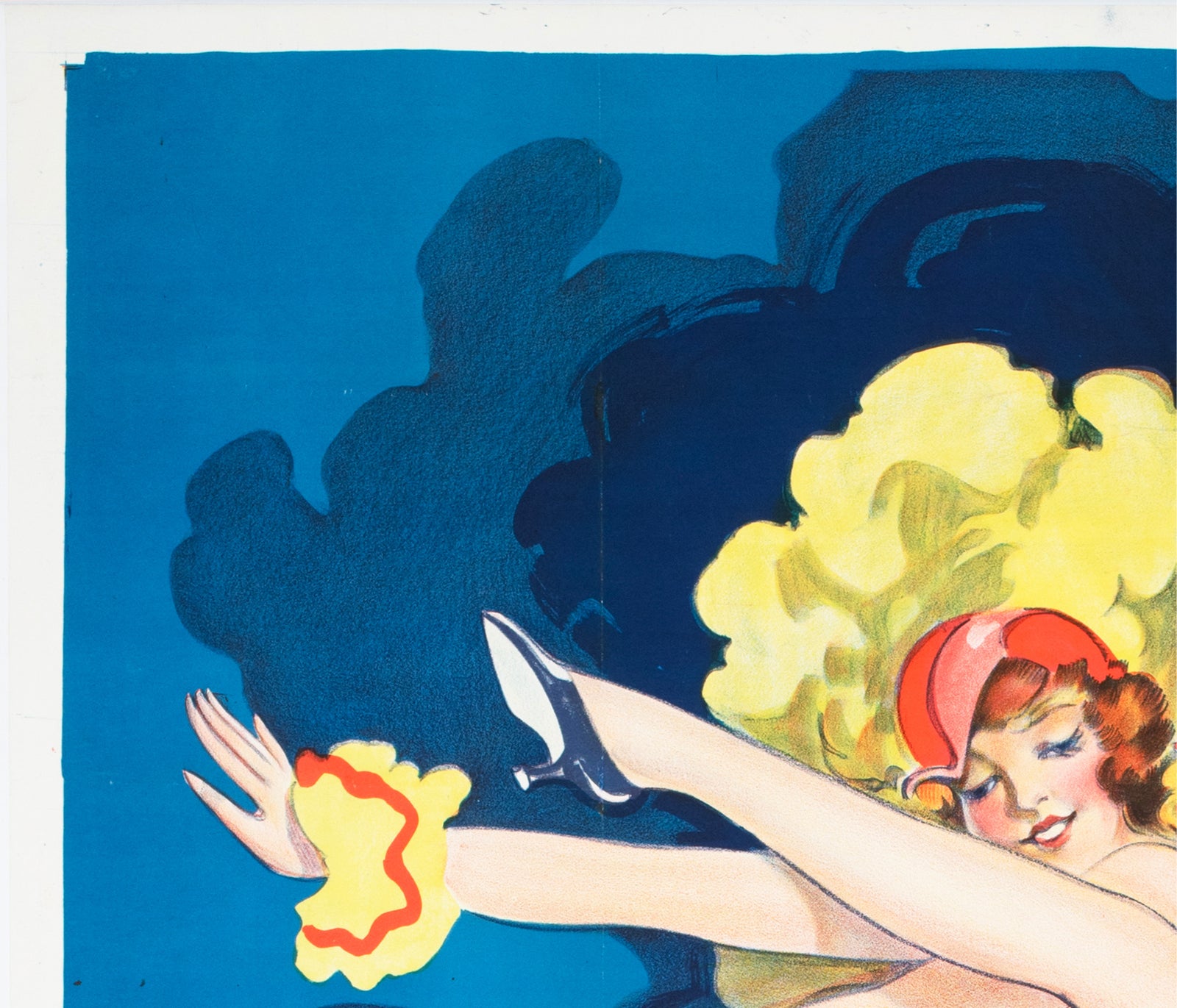Burlesque Showgirls c1930 American Theatre Advertising Poster - detail