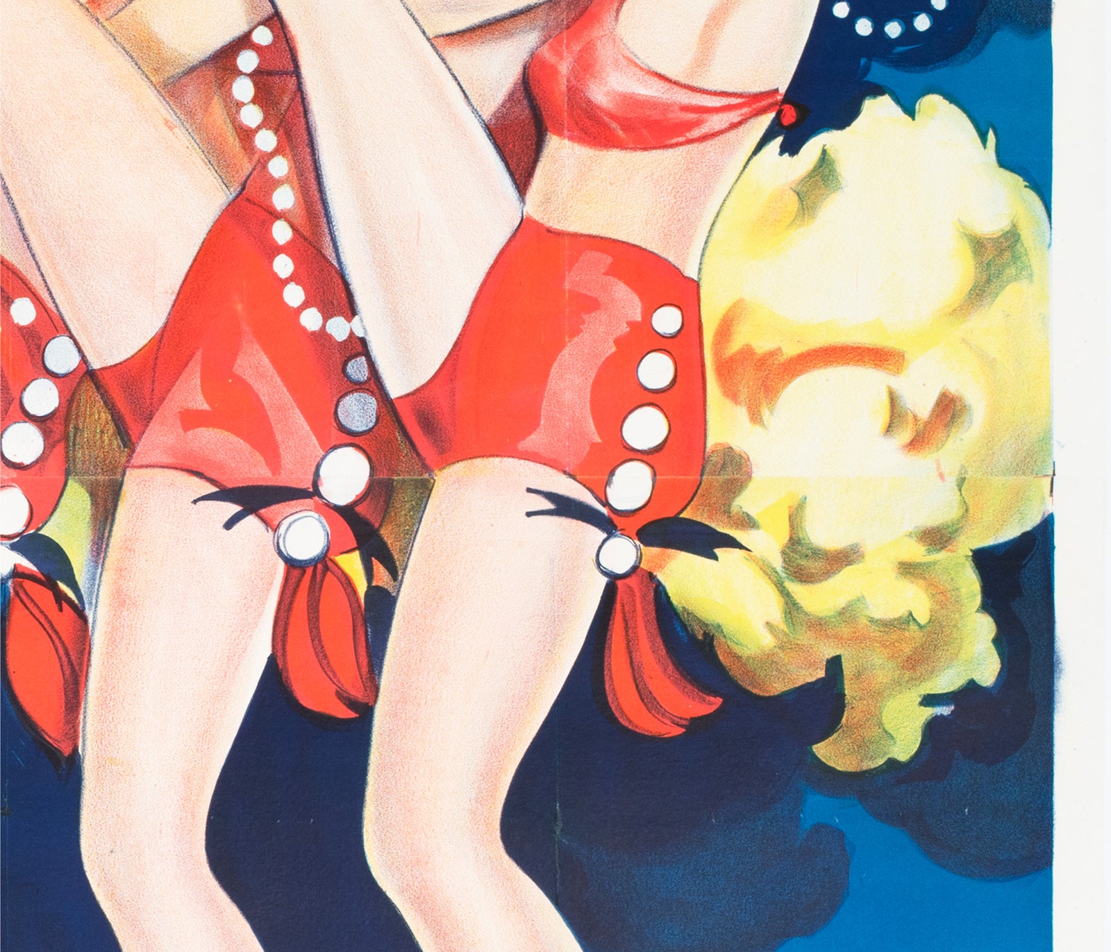 Burlesque Showgirls c1930 American Theatre Advertising Poster - detail