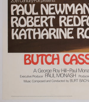 Butch Cassidy and the Sundance Kid 1969 UK Quad Film Movie Poster, Tom Beauvais - detail