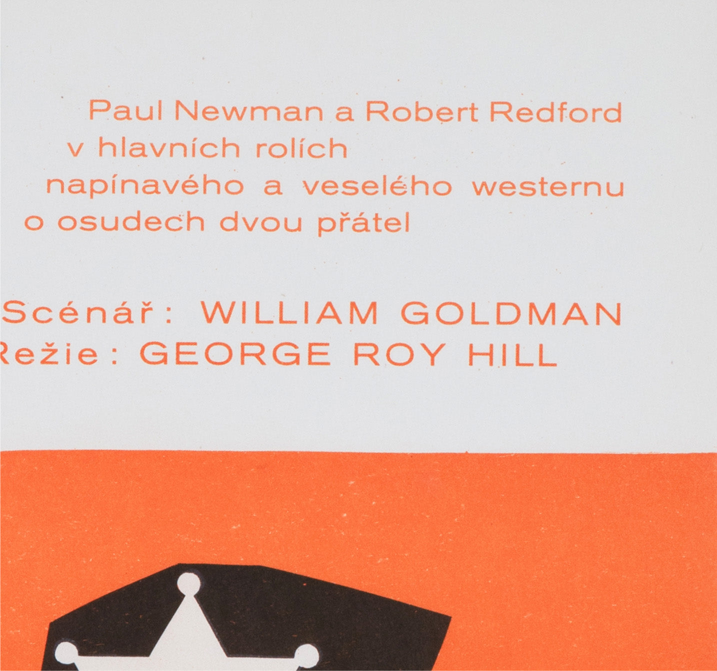 Butch Cassidy and the Sundance Kid 1970 Czech A3 Film Poster Stanner - detail