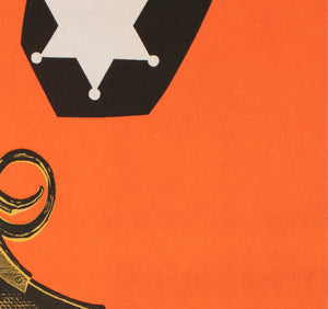 Butch Cassidy and the Sundance Kid 1970 Czech A3 Film Movie Poster, Stanner - detail