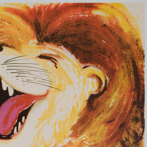 Cyrk Polish Circus Poster Clown and Lion R1982, Miedza-Tomaszewski - detail