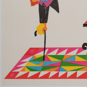 Cyrk Polish Circus Poster Clown and Lion R1982, Miedza-Tomaszewski - detail