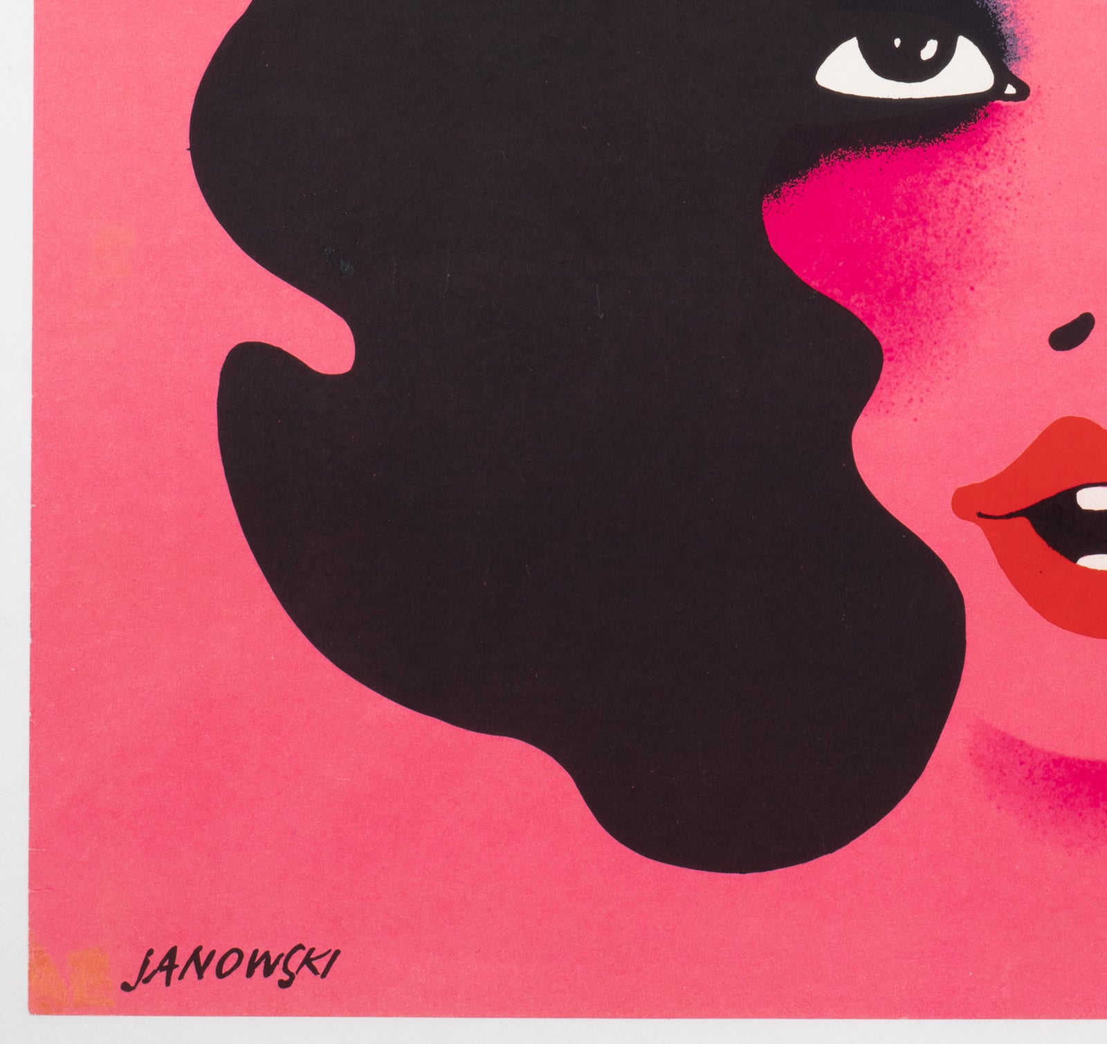 CYRK Conjoined Twins 1974 Polish Circus Poster, Witold Janowski - detail