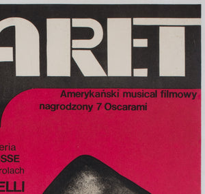 Cabaret 1973 Polish A1 Film Movie Poster. Wiktor Gorka - detail