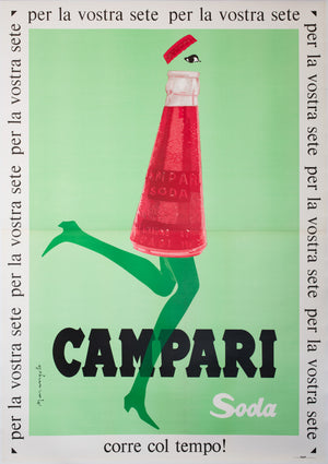 Campari Soda 1968 Italian Beverage Advertising Poster, Franz Marangolo