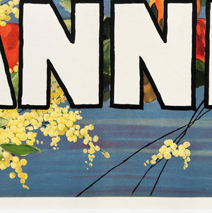 Cannes 1930 French Advertising Travel Poster, George Goursat - detail