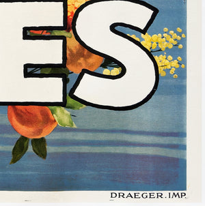 Cannes 1930 French Advertising Travel Poster, George Goursat - detail