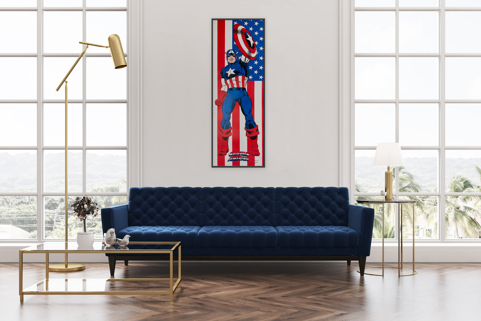 Captain America 1991 Marvel Door Panel Poster