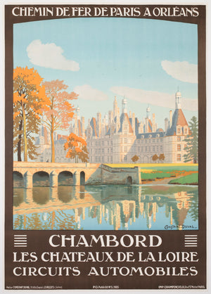 Chambord c1925 French Travel Advertsing Poster Constant Duval