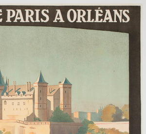 Chateau de Saumur c1924 French Travel Advertsing Poster Constant Duval - detail