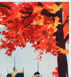 Cheverny c1937 SNCF French Railway Travel Advertising Poster E Paul Champseix - detail