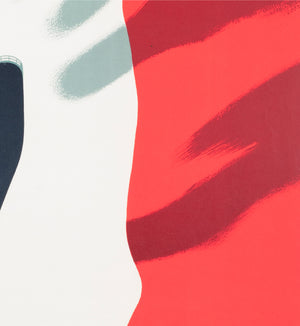 cie gle transatlantique 1950s french line large travel poster paul colin - detail