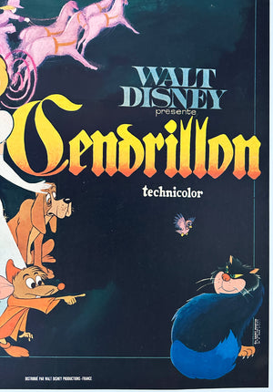 Cinderella R1960s French Moyenne Film  Movie Poster - detail