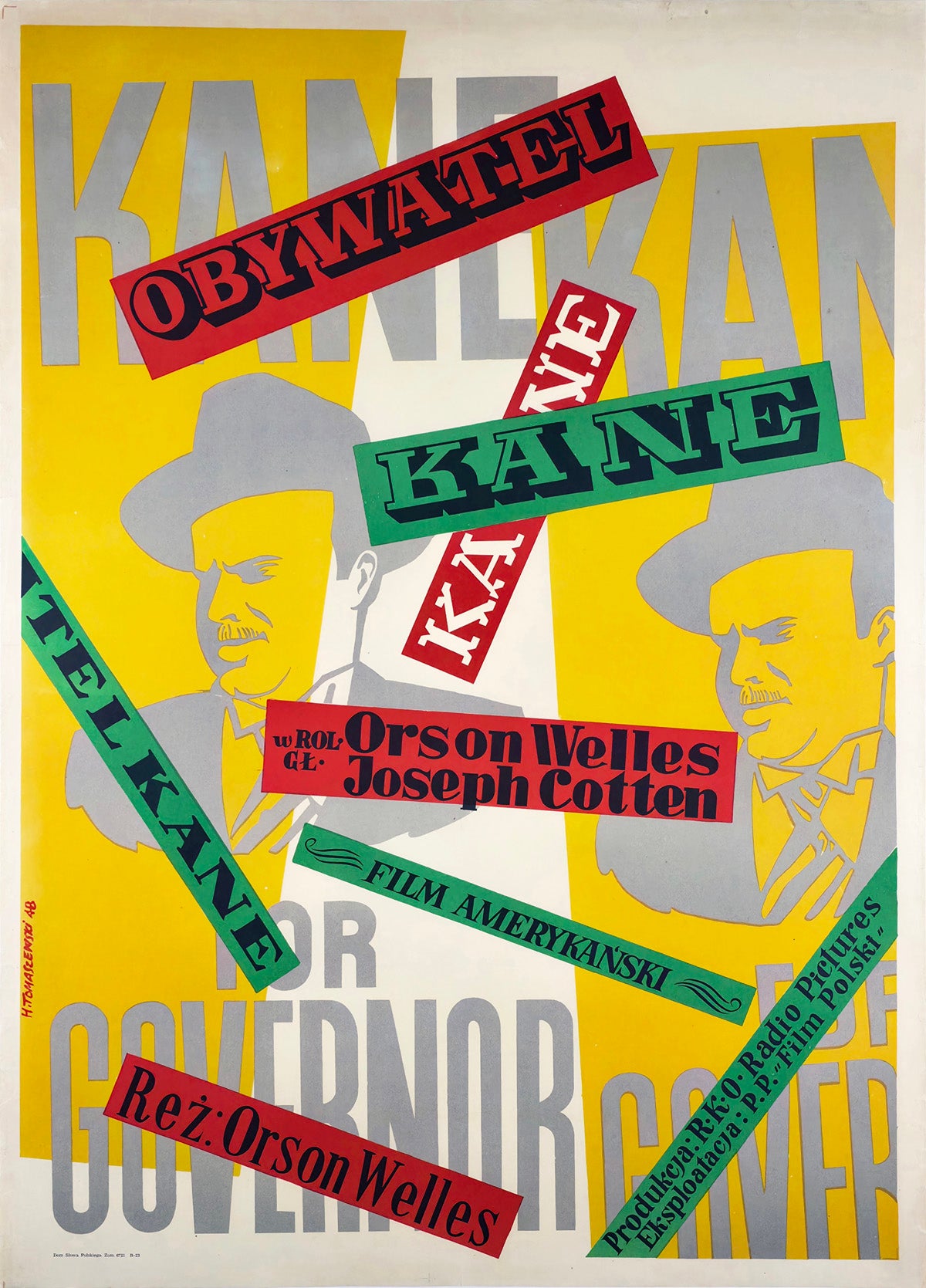 Citizen Kane 1957 Polish A1 Film Poster Henryk Tomaszewski