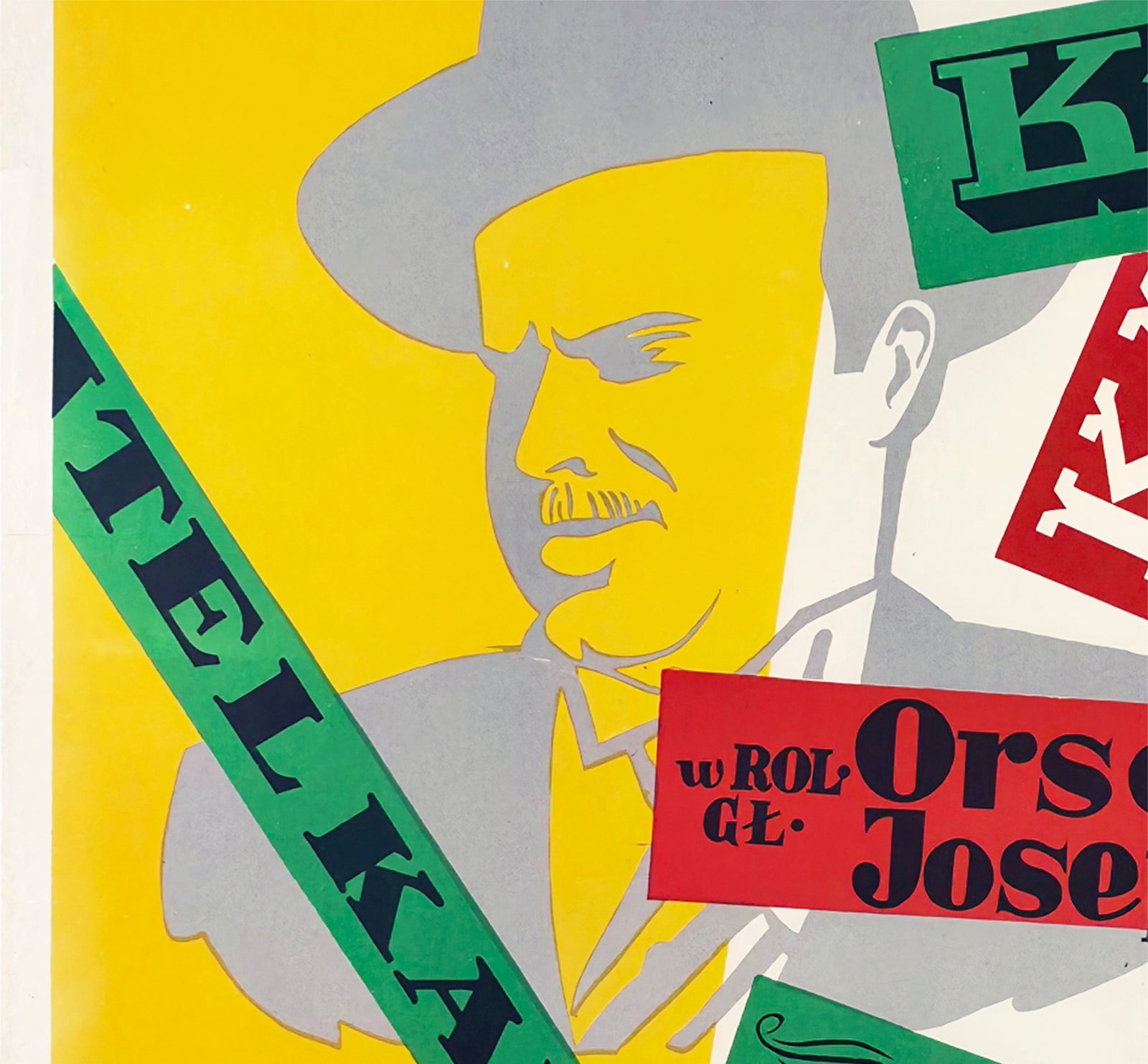 Citizen Kane 1957 Polish A1 Film Poster Henryk Tomaszewski - detail