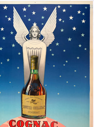 Cognac Rouyer 1945 Vintage French Alcohol Advertising Poster - detail