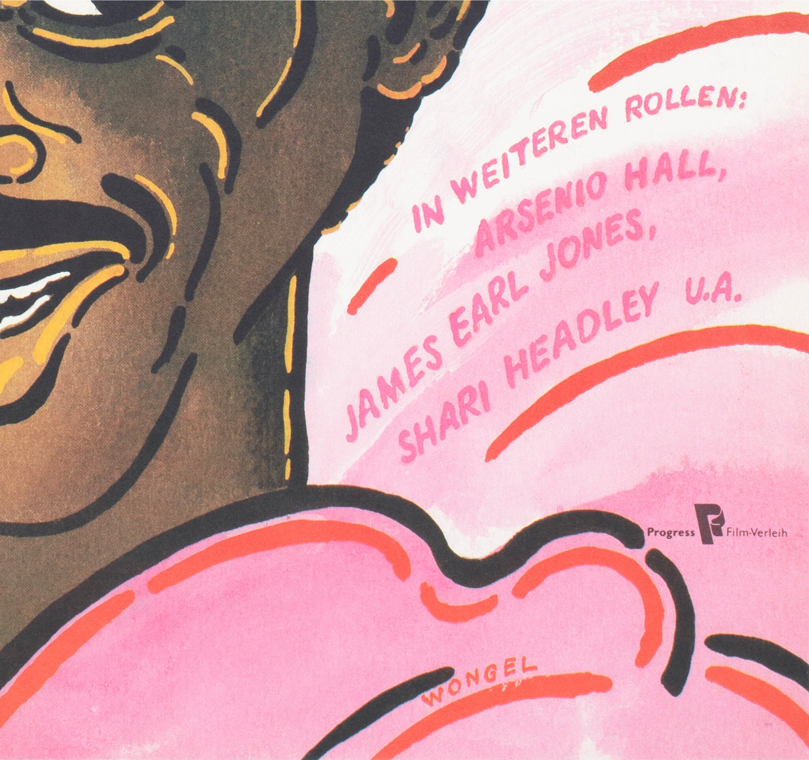 Coming to America 1990 East German A1 Film Poster Gunter Wongel - detail