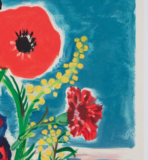 Cote D'azur 1947 SNCF French Railway Travel Advertising Poster, Jal - detail