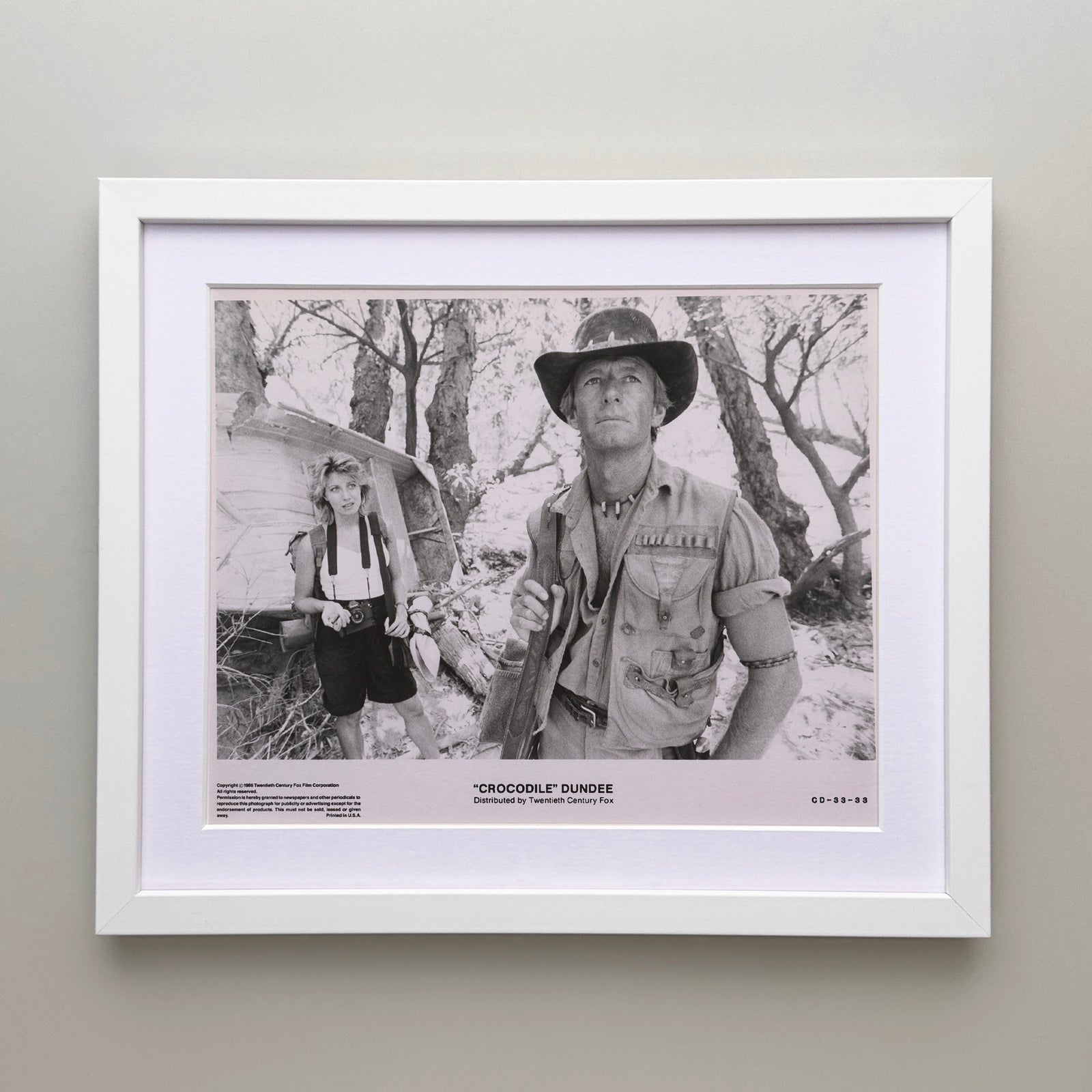 Crocodile Dundee (1986) Film Movie Press Publicity Still Framed