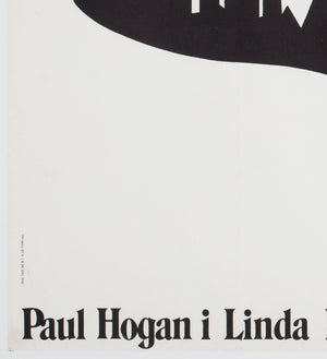 Crocodile Dundee 2 1989 Polish Film Movie Poster Linen-backed, Mieczyslaw Wasilewski - detail