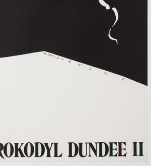 Crocodile Dundee 2 1989 Polish Film Movie Poster Linen-backed, Mieczyslaw Wasilewski - detail