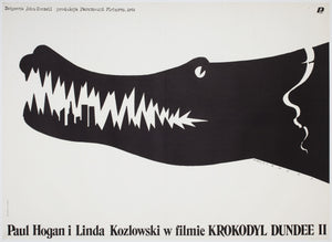 Crocodile Dundee 2 1989 Polish Film Movie Poster Linen-backed, Mieczyslaw Wasilewski