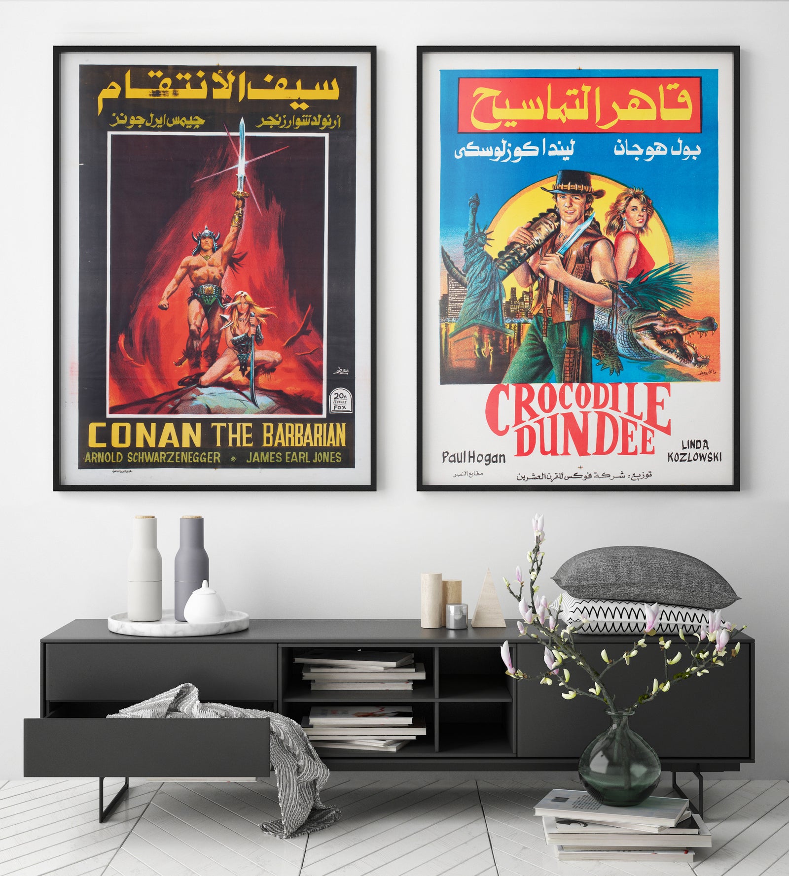 Crocodile Dundee 2 c1980s Egyptian Film Poster