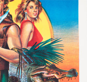 Crocodile Dundee 2 c1980s Egyptian Film Poster - detail