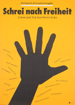 Cry Freedom 1988 East German A1 Film Poster
