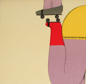 Cyrk Acrobatic Roller Skater 1970 Polish Circus Poster, Danuta Zukowska - detail