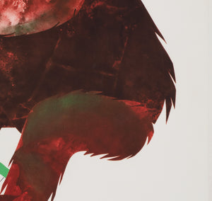 CYRK Penny Farthing Riding Bear 1970 Polish Circus Poster, Jerzy Srokowski - detail